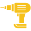 Icon of a yellow power drill pointing to the left.