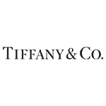 Logo for Tiffany & Co., a luxury watch and jewelry maker. Company name in black text and a white background.