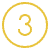 Number "3" in yellow font inside a yellow circle noting the third step in how car title pawn works at King Gold and Pawn.