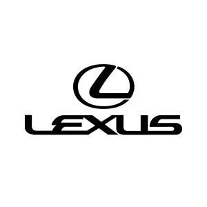 The Lexus logo, a luxury Japanese car brand. Black oval ring with the letter 'L' inside above the company wordmark.
